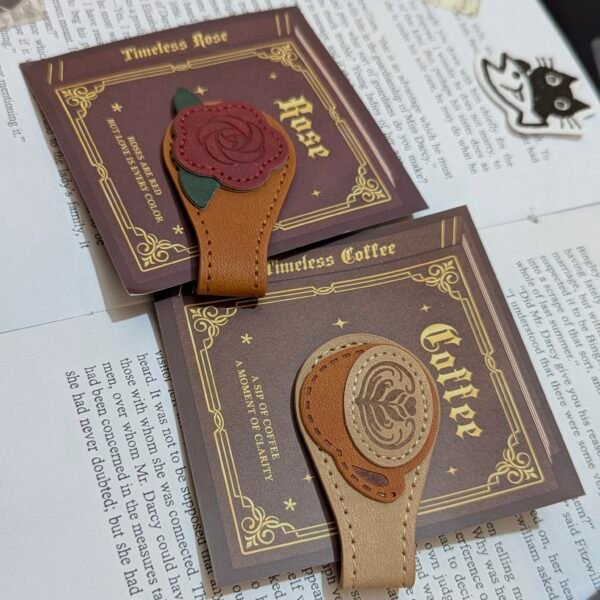 leather magnetic bookmark