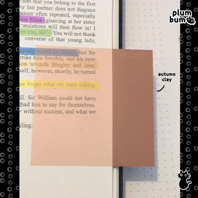 Product image of a premium transparent sticky note, this is the Autumn Clay variant that's sold by Plumbum Stationaries BD.