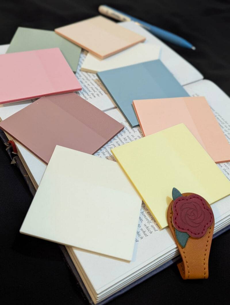Product image of all the transparent sticky notes together, that's sold by Plumbum Stationaries BD.